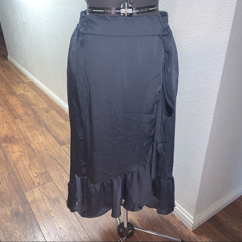 Lisa Rinna Collection Ruffled Midi Skirt